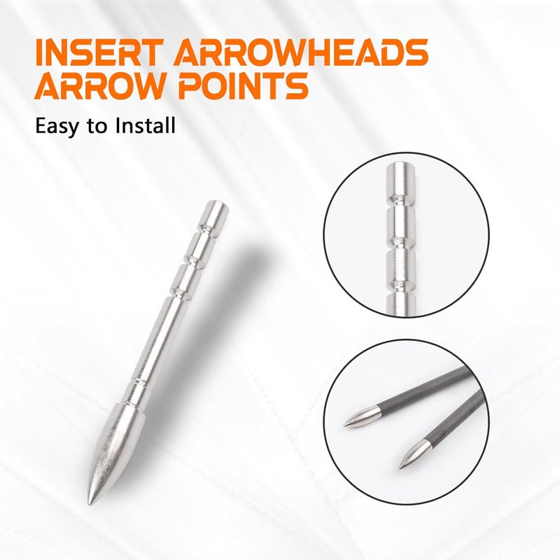 Yls Archery Field Points 85/100/120 Grain Insert Points Archery Bullet Points Target Practice Tips for ID 4.2mm Shaft(Pack of 12) - Image 4
